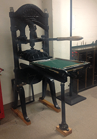 19th century iron hand press