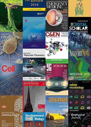 image of multiple journal covers