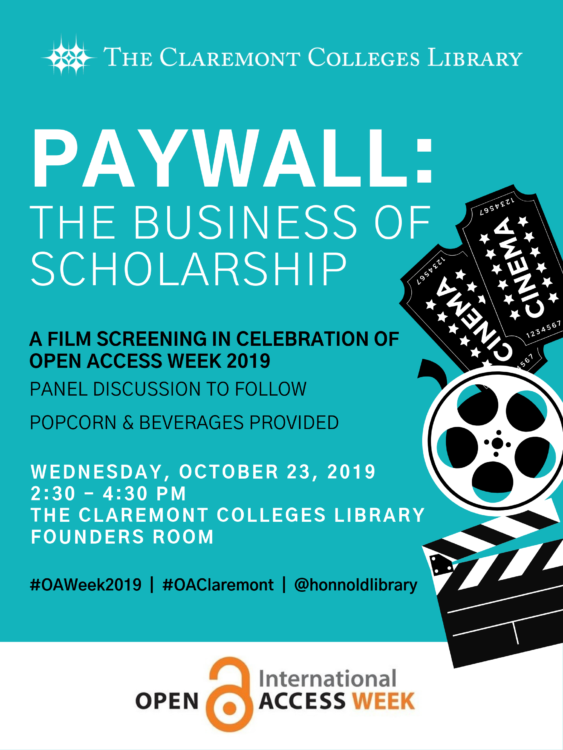 Paywall the business of scholarship film screening poster
