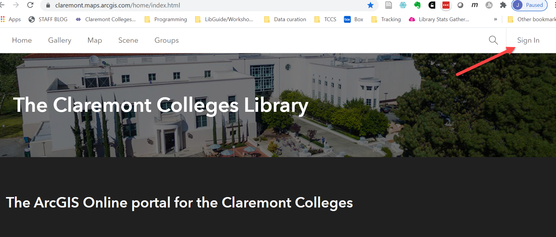 Announcing streamlined access to ArcGIS Online The Claremont Colleges