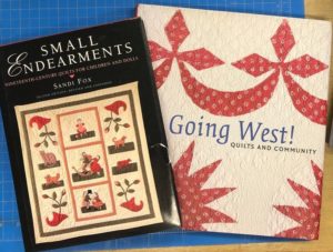 The covers of two books written about quilts