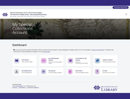 Special Collections Account Dashboard