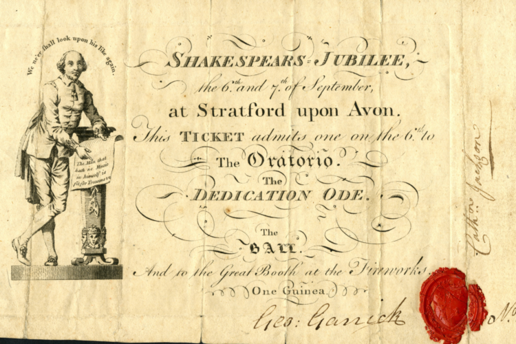 Shakespeare Jubilee ticket no. 54