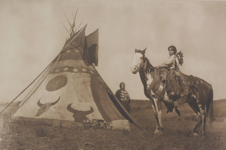 A painted tipi, Assiniboin